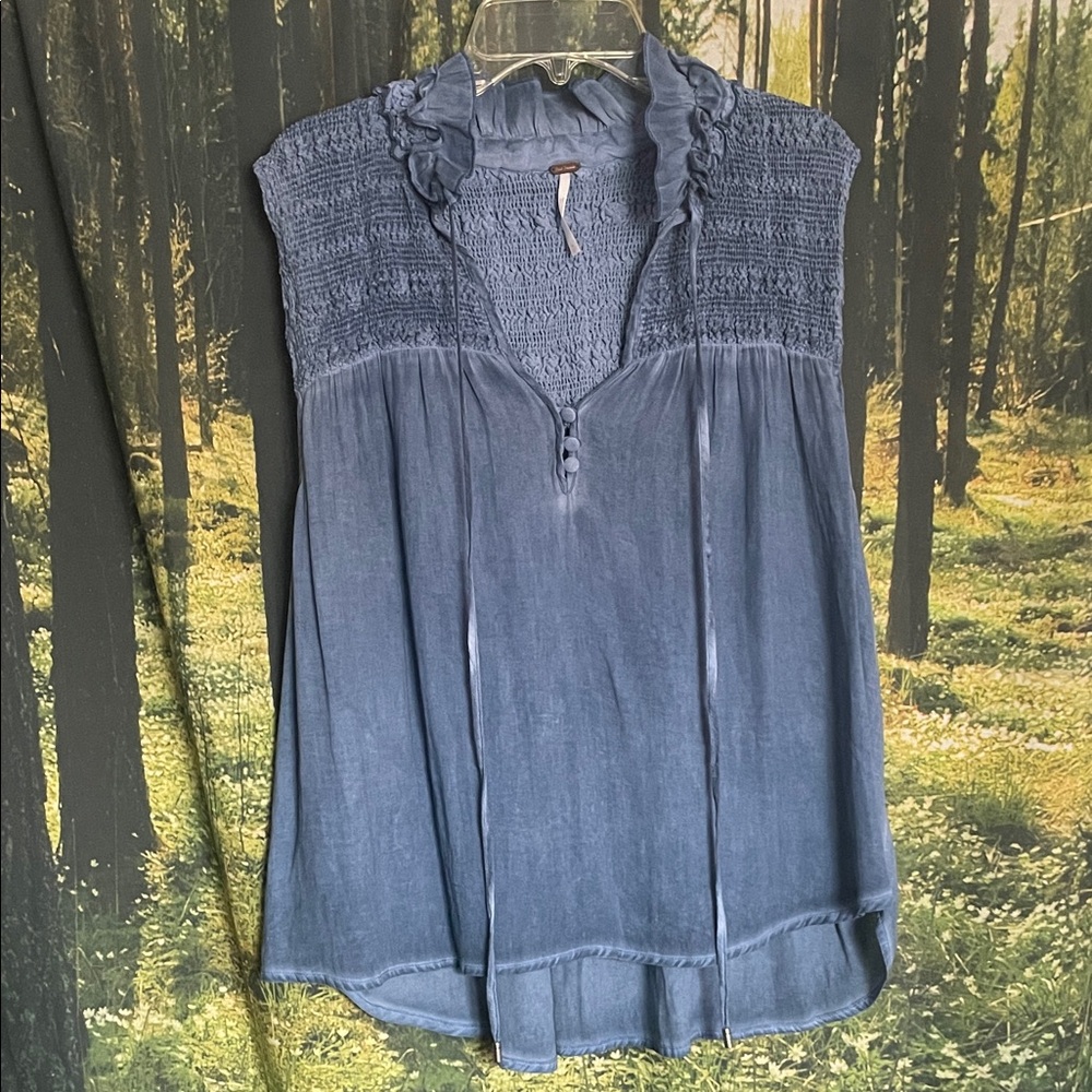 Free People Ruffle Me Up Tank Blouse